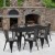 Flash Furniture ET-CT005-6-30-BK-GG 31.5" x 63" Rectangular Black Metal Indoor/Outdoor Table Set with 6 Stack Chairs addl-1