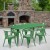 Flash Furniture ET-CT005-6-70-GN-GG 31.5" x 63" Rectangular Green Metal Indoor/Outdoor Table Set with 6 Arm Chairs addl-1