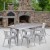 Flash Furniture ET-CT005-6-70-SIL-GG 31.5" x 63" Rectangular Silver Metal Indoor/Outdoor Table Set with 6 Arm Chairs addl-1