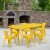 Flash Furniture ET-CT005-6-70-YL-GG 31.5" x 63" Rectangular Yellow Metal Indoor/Outdoor Table Set with 6 Arm Chairs addl-1
