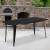 Flash Furniture ET-CT005-BK-GG 31.5" x 63" Rectangular Black Metal Indoor/Outdoor Table addl-1