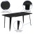 Flash Furniture ET-CT005-BK-GG 31.5" x 63" Rectangular Black Metal Indoor/Outdoor Table addl-4