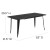 Flash Furniture ET-CT005-BK-GG 31.5" x 63" Rectangular Black Metal Indoor/Outdoor Table addl-5