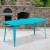 Flash Furniture ET-CT005-CB-GG 31.5" x 63" Rectangular Crystal Teal-Blue Metal Indoor/Outdoor Table addl-1