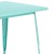 Flash Furniture ET-CT005-MINT-GG 31.5" x 63" Rectangular Mint Green Metal Indoor/Outdoor Table addl-6