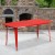 Flash Furniture ET-CT005-RED-GG 31.5" x 63" Rectangular Red Metal Indoor/Outdoor Table addl-1