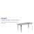 Flash Furniture ET-CT005-SIL-GG 31.5" x 63" Rectangular Silver Metal Indoor/Outdoor Table addl-3