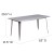 Flash Furniture ET-CT005-SIL-GG 31.5" x 63" Rectangular Silver Metal Indoor/Outdoor Table addl-4