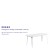 Flash Furniture ET-CT005-WH-GG 31.5" x 63" Rectangular White Metal Indoor/Outdoor Table addl-3