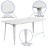 Flash Furniture ET-CT005-WH-GG 31.5" x 63" Rectangular White Metal Indoor/Outdoor Table addl-4