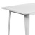 Flash Furniture ET-CT005-WH-GG 31.5" x 63" Rectangular White Metal Indoor/Outdoor Table addl-6