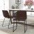 Flash Furniture ET-ER18345-18-DB-BK-GG 18" Mid-Back Sled Base Dining Chair in Dark Brown LeatherSoft with Black Frame, Set of 2 addl-1