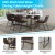 Flash Furniture ET-ER18345-18-DB-BK-GG 18" Mid-Back Sled Base Dining Chair in Dark Brown LeatherSoft with Black Frame, Set of 2 addl-4