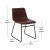 Flash Furniture ET-ER18345-18-DB-BK-GG 18" Mid-Back Sled Base Dining Chair in Dark Brown LeatherSoft with Black Frame, Set of 2 addl-5