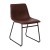 Flash Furniture ET-ER18345-18-DB-BK-GG 18" Mid-Back Sled Base Dining Chair in Dark Brown LeatherSoft with Black Frame, Set of 2 addl-8