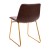 Flash Furniture ET-ER18345-18-DB-GG 18" Mid-Back Sled Base Dining Chair in Dark Brown LeatherSoft with Gold Frame, Set of 2 addl-5