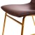 Flash Furniture ET-ER18345-18-DB-GG 18" Mid-Back Sled Base Dining Chair in Dark Brown LeatherSoft with Gold Frame, Set of 2 addl-6