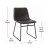 Flash Furniture ET-ER18345-18-GY-BK-GG 18" Mid-Back Sled Base Dining Chair in Dark Gray LeatherSoft with Black Frame, Set of 2 addl-5