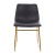Flash Furniture ET-ER18345-18-GY-GG 18" Mid-Back Sled Base Dining Chair in Dark Gray LeatherSoft with Gold Frame, Set of 2 addl-10