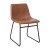 Flash Furniture ET-ER18345-18-LB-BK-GG 18" Mid-Back Sled Base Dining Chair in Light Brown LeatherSoft with Black Frame, Set of 2 addl-8
