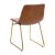 Flash Furniture ET-ER18345-18-LB-GG 18" Mid-Back Sled Base Dining Chair in Light Brown LeatherSoft with Gold Frame, Set of 2 addl-5