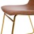 Flash Furniture ET-ER18345-18-LB-GG 18" Mid-Back Sled Base Dining Chair in Light Brown LeatherSoft with Gold Frame, Set of 2 addl-6