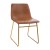 Flash Furniture ET-ER18345-18-LB-GG 18" Mid-Back Sled Base Dining Chair in Light Brown LeatherSoft with Gold Frame, Set of 2 addl-7