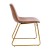 Flash Furniture ET-ER18345-18-LB-GG 18" Mid-Back Sled Base Dining Chair in Light Brown LeatherSoft with Gold Frame, Set of 2 addl-8