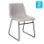 Flash Furniture ET-ER18345-18-LG-BK-GG 18" Mid-Back Sled Base Dining Chair in Light Gray LeatherSoft with Black Frame, Set of 2 addl-2