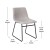 Flash Furniture ET-ER18345-18-LG-BK-GG 18" Mid-Back Sled Base Dining Chair in Light Gray LeatherSoft with Black Frame, Set of 2 addl-5