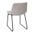 Flash Furniture ET-ER18345-18-LG-BK-GG 18" Mid-Back Sled Base Dining Chair in Light Gray LeatherSoft with Black Frame, Set of 2 addl-6