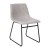 Flash Furniture ET-ER18345-18-LG-BK-GG 18" Mid-Back Sled Base Dining Chair in Light Gray LeatherSoft with Black Frame, Set of 2 addl-8