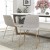 Flash Furniture ET-ER18345-18-LG-GG 18" Mid-Back Sled Base Dining Chair in Light Gray LeatherSoft with Gold Frame, Set of 2 addl-1