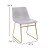 Flash Furniture ET-ER18345-18-LG-GG 18" Mid-Back Sled Base Dining Chair in Light Gray LeatherSoft with Gold Frame, Set of 2 addl-4