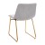 Flash Furniture ET-ER18345-18-LG-GG 18" Mid-Back Sled Base Dining Chair in Light Gray LeatherSoft with Gold Frame, Set of 2 addl-5