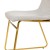 Flash Furniture ET-ER18345-18-LG-GG 18" Mid-Back Sled Base Dining Chair in Light Gray LeatherSoft with Gold Frame, Set of 2 addl-6