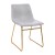 Flash Furniture ET-ER18345-18-LG-GG 18" Mid-Back Sled Base Dining Chair in Light Gray LeatherSoft with Gold Frame, Set of 2 addl-7