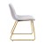 Flash Furniture ET-ER18345-18-LG-GG 18" Mid-Back Sled Base Dining Chair in Light Gray LeatherSoft with Gold Frame, Set of 2 addl-8
