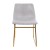 Flash Furniture ET-ER18345-18-LG-GG 18" Mid-Back Sled Base Dining Chair in Light Gray LeatherSoft with Gold Frame, Set of 2 addl-9