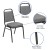Flash Furniture FD-BHF-1-SILVERVEIN-BCG-GG Hercules Trapezoidal Back Gray Fabric Stacking Banquet Chair with Silver Vein Frame addl-4