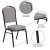 Flash Furniture FD-C01-B-5-GG Hercules Crown Back Stacking Banquet Chair in Gray Fabric - Black Frame addl-3