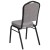 Flash Furniture FD-C01-B-5-GG Hercules Crown Back Stacking Banquet Chair in Gray Fabric - Black Frame addl-5