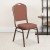 Flash Furniture FD-C01-COP-1-GG Hercules Crown Back Stacking Banquet Chair in Brown Fabric - Copper Vein Frame addl-1