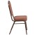 Flash Furniture FD-C01-COP-1-GG Hercules Crown Back Stacking Banquet Chair in Brown Fabric - Copper Vein Frame addl-5
