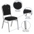 Flash Furniture FD-C01-S-11-GG Hercules Crown Back Stacking Banquet Chair in Black Fabric - Silver Frame addl-4