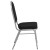 Flash Furniture FD-C01-S-11-GG Hercules Crown Back Stacking Banquet Chair in Black Fabric - Silver Frame addl-8