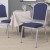 Flash Furniture FD-C01-S-2-GG Hercules Crown Back Stacking Banquet Chair in Navy Fabric - Silver Frame addl-1
