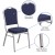 Flash Furniture FD-C01-S-2-GG Hercules Crown Back Stacking Banquet Chair in Navy Fabric - Silver Frame addl-3