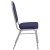 Flash Furniture FD-C01-S-2-GG Hercules Crown Back Stacking Banquet Chair in Navy Fabric - Silver Frame addl-7