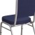 Flash Furniture FD-C01-S-2-GG Hercules Crown Back Stacking Banquet Chair in Navy Fabric - Silver Frame addl-9